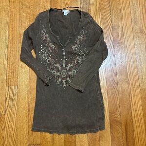 Energe Brown Long Sleeve Y2K